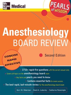 cover image of Anesthesiology Board Review